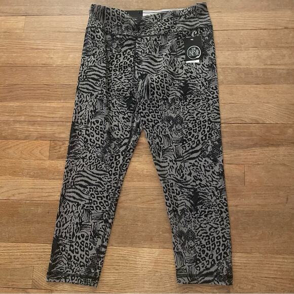 NWT High Energy black and gray stretchy casual pants leggings size large L b11 - Picture 1 of 5